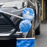 Maxbell Telescoping Car Wash Brush Mop Scratch Free Extendable with Long Handle Light Blue