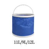 Maxbell Blue Collapsible Water Bucket for Camping Fishing Made of 600D Oxford Cloth 11L Volume