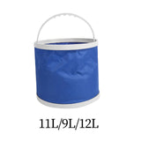 Maxbell Blue Collapsible Water Bucket for Camping Fishing Made of 600D Oxford Cloth 11L Volume