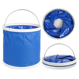 Maxbell Blue Collapsible Water Bucket for Camping Fishing Made of 600D Oxford Cloth 11L Volume