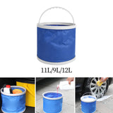 Maxbell Blue Collapsible Water Bucket for Camping Fishing Made of 600D Oxford Cloth 11L Volume