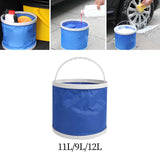 Maxbell Blue Collapsible Water Bucket for Camping Fishing Made of 600D Oxford Cloth 11L Volume