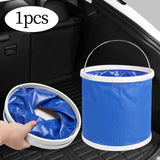 Maxbell Blue Collapsible Water Bucket for Camping Fishing Made of 600D Oxford Cloth 11L Volume