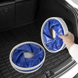 Maxbell Blue Collapsible Water Bucket for Camping Fishing Made of 600D Oxford Cloth 11L Volume