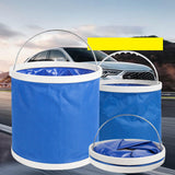 Maxbell Blue Collapsible Water Bucket for Camping Fishing Made of 600D Oxford Cloth 11L Volume