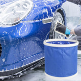 Maxbell Blue Collapsible Water Bucket for Camping Fishing Made of 600D Oxford Cloth 11L Volume
