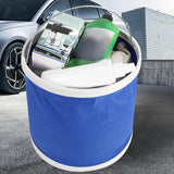 Maxbell Blue Collapsible Water Bucket for Camping Fishing Made of 600D Oxford Cloth 11L Volume