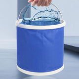Maxbell Blue Collapsible Water Bucket for Camping Fishing Made of 600D Oxford Cloth 11L Volume