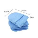 Maxbell 4x Durable Car Dashboard Soft Microfiber Cars Wax Applicator Mitten Blue