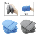 Maxbell 4x Durable Car Dashboard Soft Microfiber Cars Wax Applicator Mitten Blue