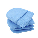 Maxbell 4x Durable Car Dashboard Soft Microfiber Cars Wax Applicator Mitten Blue