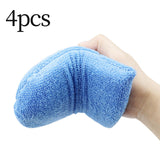 Maxbell 4x Durable Car Dashboard Soft Microfiber Cars Wax Applicator Mitten Blue
