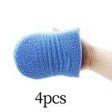 Maxbell 4x Durable Car Dashboard Soft Microfiber Cars Wax Applicator Mitten Blue