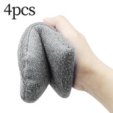 Maxbell 4x Durable Car Dashboard Soft Microfiber Cars Wax Applicator Mitten Gray