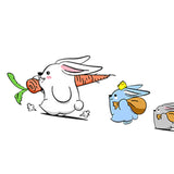 Maxbell Bunny Car Stickers Car Window Decals Graphic for Cars Windows Vehicles Left L