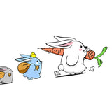 Maxbell Bunny Car Stickers Car Window Decals Graphic for Cars Windows Vehicles Right L
