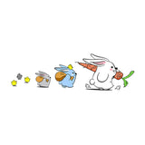 Maxbell Bunny Car Stickers Car Window Decals Graphic for Cars Windows Vehicles Right L