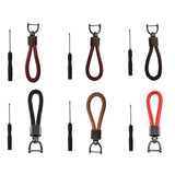 Maxbell Car Keychain D Shape Ring Classic PU Leather Universal for Men Women Black