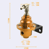 Maxbell Adjustable Fuel Pressure Regulator with Gauge High Performance Aureate