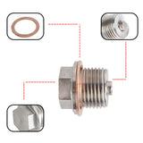 Maxbell Magnetic Oil Drain Plug Bolt Screw Accessories Durable for Most Cars M12 x 1.25