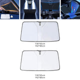 Maxbell Windshield Sunshade Interior Accessories Heat Shield for SUV Sedans Argent coated S