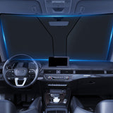 Maxbell Windshield Sunshade Interior Accessories Heat Shield for SUV Sedans Argent coated L