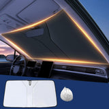 Maxbell Windshield Sunshade Interior Accessories Heat Shield for SUV Sedans Argent coated L
