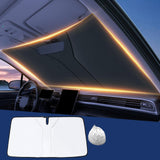 Maxbell Windshield Sunshade Interior Accessories Heat Shield for SUV Sedans Titanium Argent L