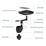 Maxbell Multifunctional Car Cup Holder Expander Adapter Tray Drinks Snack