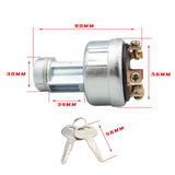Maxbell Ignition Switch 4 Position 6 Terminal 2 Keys for Car Trailer Trucks