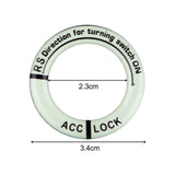 Maxbell Universal Ignition Switch Decoration Rings Glow in The Dark luminous Black