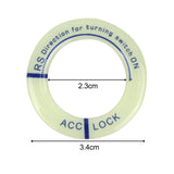 Maxbell Universal Ignition Switch Decoration Rings Glow in The Dark luminous Blue