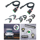 Maxbell 2x DT Dtp Adapters Connectors Heavy Duty for LED Pod Lights Fog Lights 2 in 1