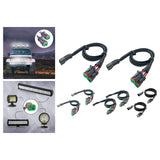 Maxbell 2x DT Dtp Adapters Connectors Heavy Duty for LED Pod Lights Fog Lights 2 in 1