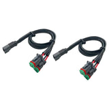 Maxbell 2x DT Dtp Adapters Connectors Heavy Duty for LED Pod Lights Fog Lights 2 in 1