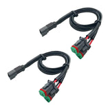 Maxbell 2x DT Dtp Adapters Connectors Heavy Duty for LED Pod Lights Fog Lights 2 in 1