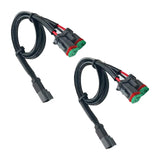 Maxbell 2x DT Dtp Adapters Connectors Heavy Duty for LED Pod Lights Fog Lights 2 in 1