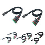 Maxbell 2x DT Dtp Adapters Connectors Heavy Duty for LED Pod Lights Fog Lights 2 in 1