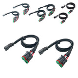 Maxbell 2x DT Dtp Adapters Connectors Heavy Duty for LED Pod Lights Fog Lights 2 in 1