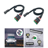 Maxbell 2x DT Dtp Adapters Connectors Heavy Duty for LED Pod Lights Fog Lights 2 in 1