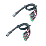 Maxbell 2x DT Dtp Adapters Connectors Heavy Duty for LED Pod Lights Fog Lights 3 in 1