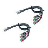 Maxbell 2x DT Dtp Adapters Connectors Heavy Duty for LED Pod Lights Fog Lights 3 in 1