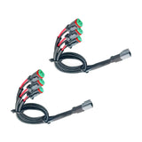 Maxbell 2x DT Dtp Adapters Connectors Heavy Duty for LED Pod Lights Fog Lights 3 in 1