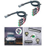 Maxbell 2x DT Dtp Adapters Connectors Heavy Duty for LED Pod Lights Fog Lights 3 in 1