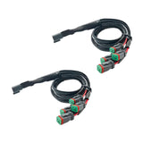 Maxbell 2x DT Dtp Adapters Connectors Heavy Duty for LED Pod Lights Fog Lights 4 in 1