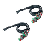 Maxbell 2x DT Dtp Adapters Connectors Heavy Duty for LED Pod Lights Fog Lights 4 in 1