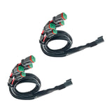 Maxbell 2x DT Dtp Adapters Connectors Heavy Duty for LED Pod Lights Fog Lights 4 in 1