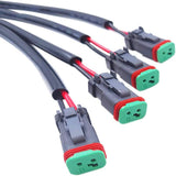 Maxbell 2x DT Dtp Adapters Connectors Heavy Duty for LED Pod Lights Fog Lights 4 in 1