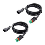 Maxbell 2x DT Dtp Adapters Connectors Heavy Duty for LED Pod Lights Fog Lights Single Head