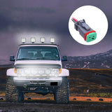 Maxbell 2x DT Dtp Adapters Connectors Heavy Duty for LED Pod Lights Fog Lights Single Head